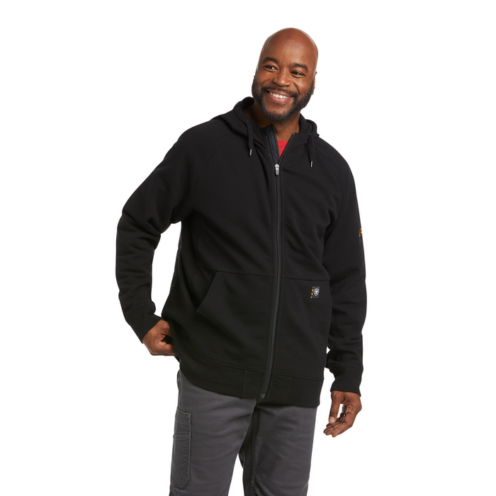 REBAR THERMIC INSULATED FULL-ZIP HOOD - 001-Black | Ariat 10037484