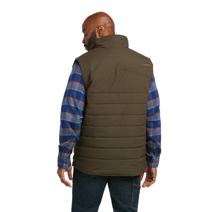 REBAR VALIANT STRETCH CANVAS INSULATED VEST - 200-Brown | Ariat 10037474