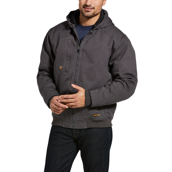 REBAR WASHED DURACANVAS INSULATED JACKET - 020-Gray | Ariat 10032995