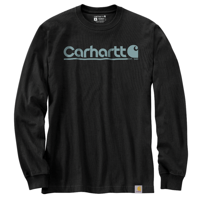 Relaxed Fit Heavyweight Long-Sleeve Logo Graphic T-Shirt - BLK-Black | Carhartt 106362