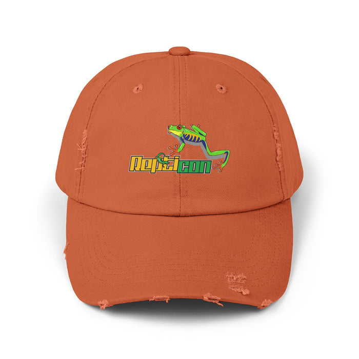 Repticon Unisex Distressed Cap w/ Red-Eyed Tree Frog