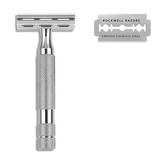Rockwell Double Edge Razor 2C White Chrome - RR-960262