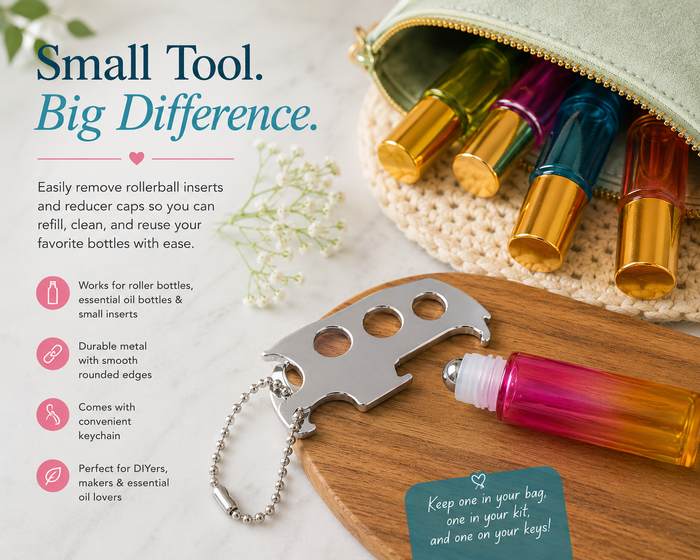 Roller Bottle Opener | Essential Oil Bottle Key