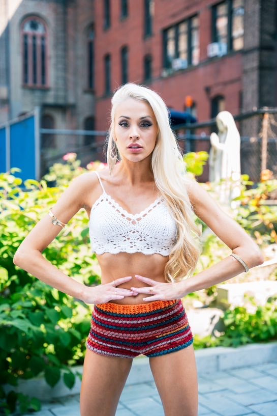 Ruchi's Handmade Crochet White Bralette & Multi Colored Shorts