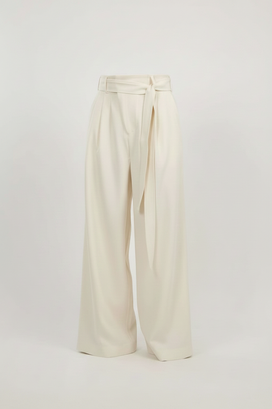 Seet Classic Pants - Cream, ghost mannequin white background