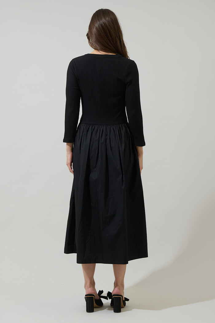 Shelley Mix Knit Midi Dress