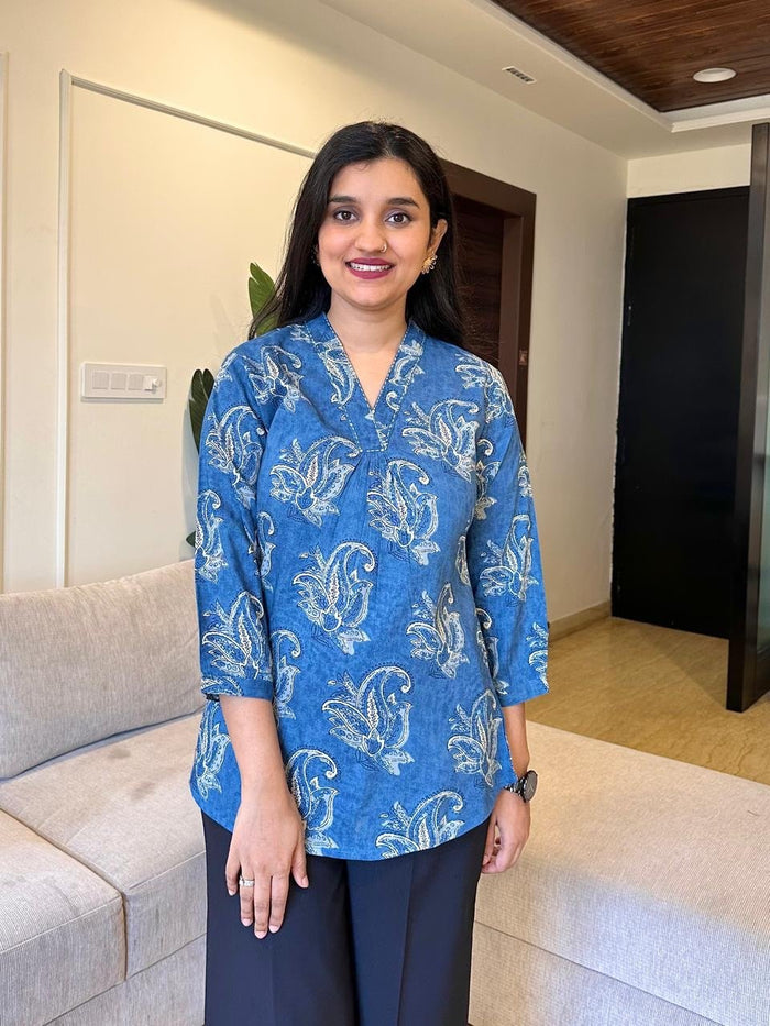 Shini Short Top- Blue Boota