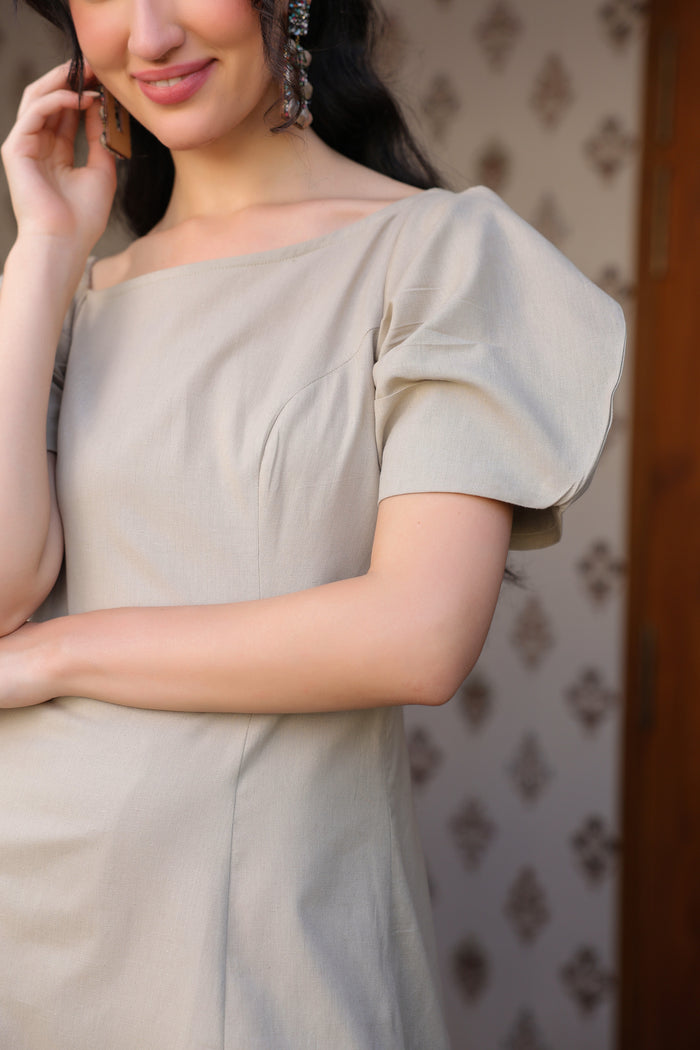 Soft Mocha Cotton Flex Dress