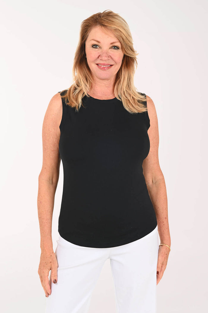 Solid UPF50+ Sleeveless Muscle Top