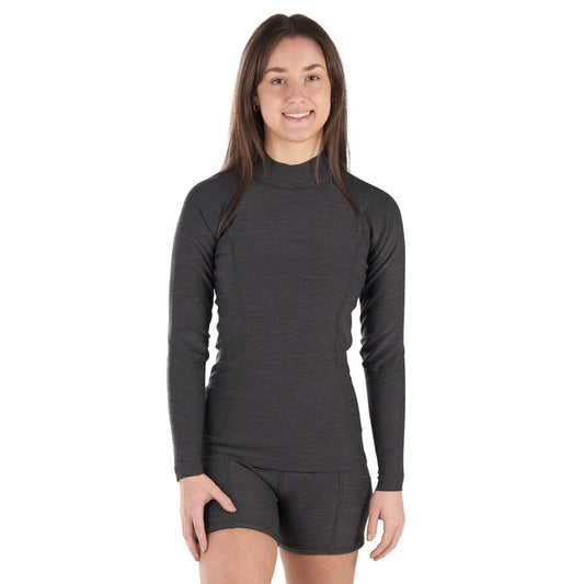 Sombrio Neoprene Long Sleeve Top — Black Heather