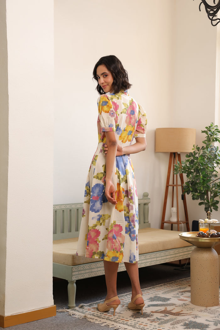 Spring Hues Vintage Cotton Flex Dress