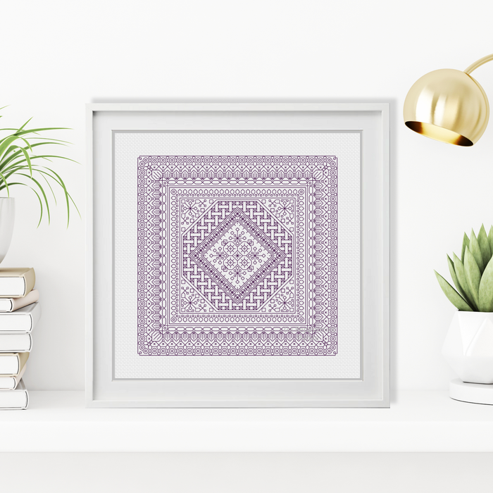 Purple Study In Colour Blackwork Kit Blackwork Kit by Peppermint Purple
