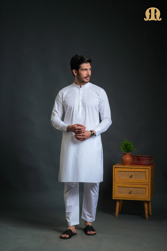 Sukuti White Kurta Set Men