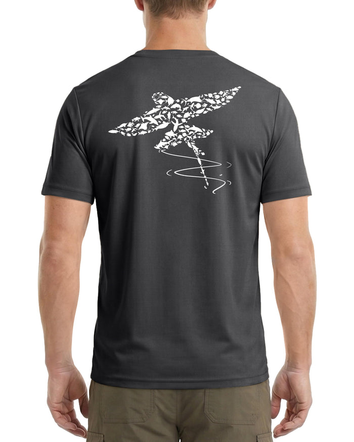 Sun Shirt for Men Short Sleeve, UPF 50+ UV Protection Fishing T-Shirt, Graphic Quick Dry Rash Guard Tee for Swim