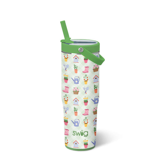 Swig Tumbler To-Go Green Thumb Leakproof 30OZ