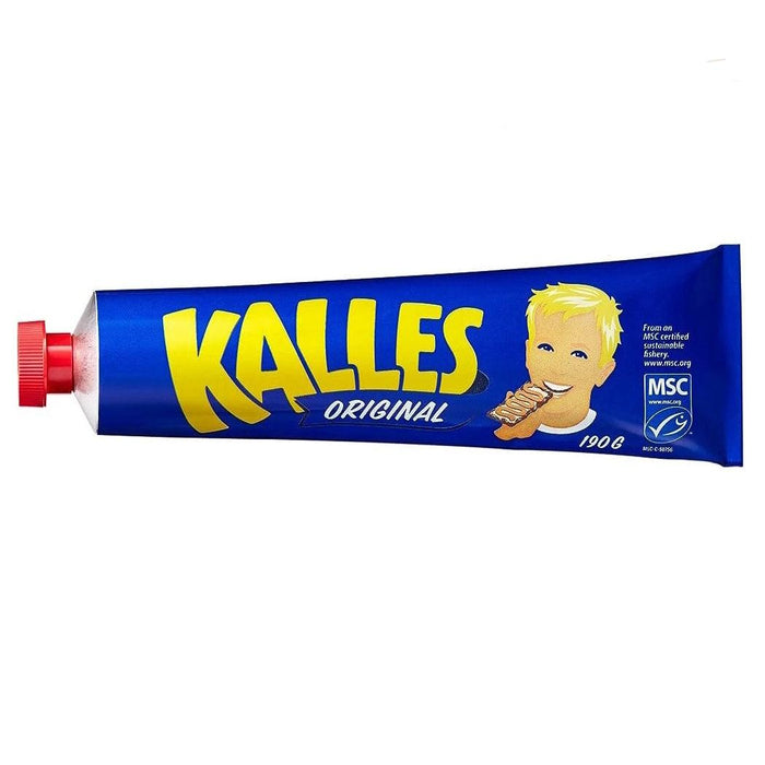 Kalles Kaviar Original 190g – Swedish smoked cod roe spread in iconic blue tube, MSC certified, included in the Taste of Sweden Box Small