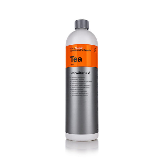 A bottle of Koch Chemie Teerwasche on a white background.