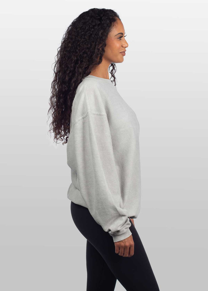 Texas Longhorns Women's Clubhouse Original Corded Crew in Steel