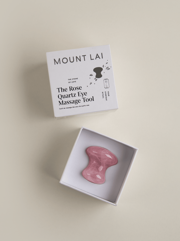 Rose Quartz De-Puffing Eye Massage Tool In Box