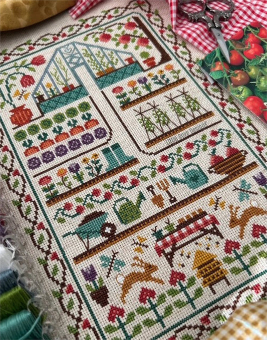The Kitchen Garden Cross Stitch Kit, Little Dove Designs