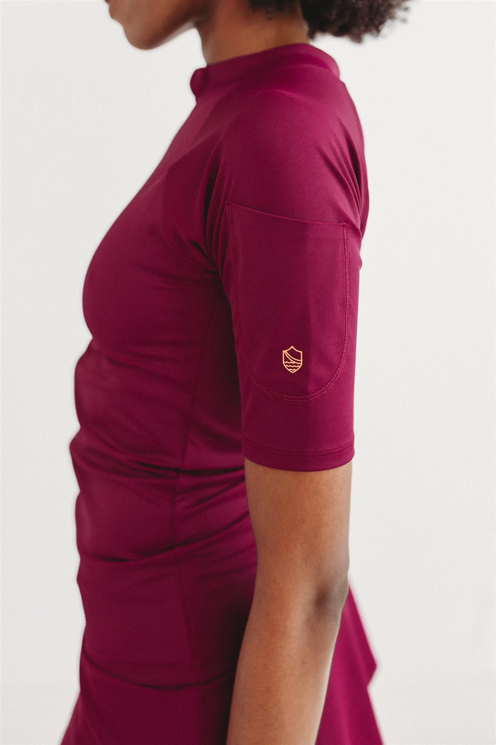 The Miranda Sun Tee | UPF 50+ Short Sleeve Full Zip Rash Guard for Women