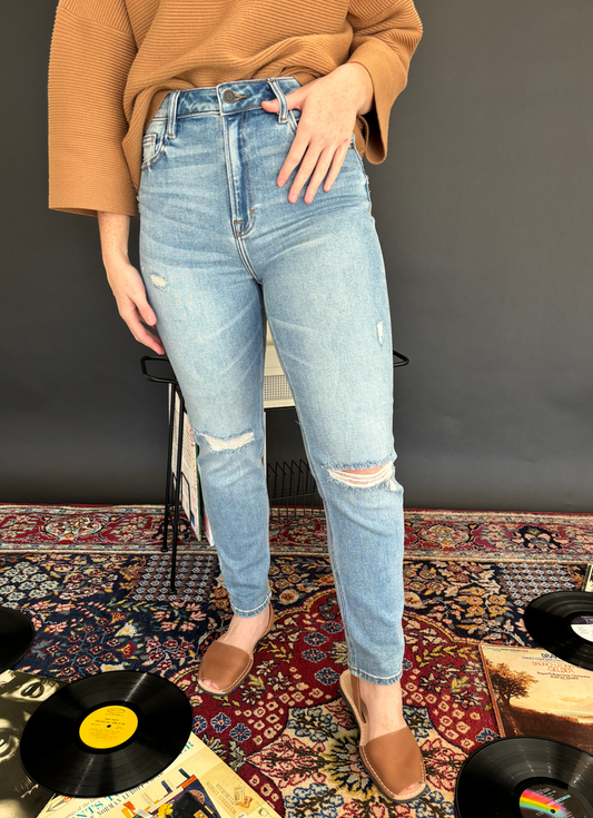 The Zoey Light-Blue Jeans  30%OFF