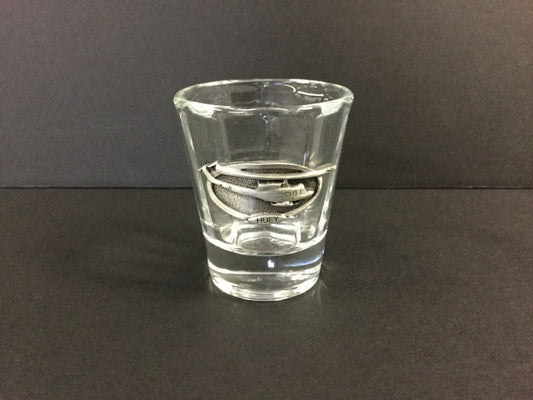 UH-1 Huey Helicopter Pewter Emblem Shot Glass