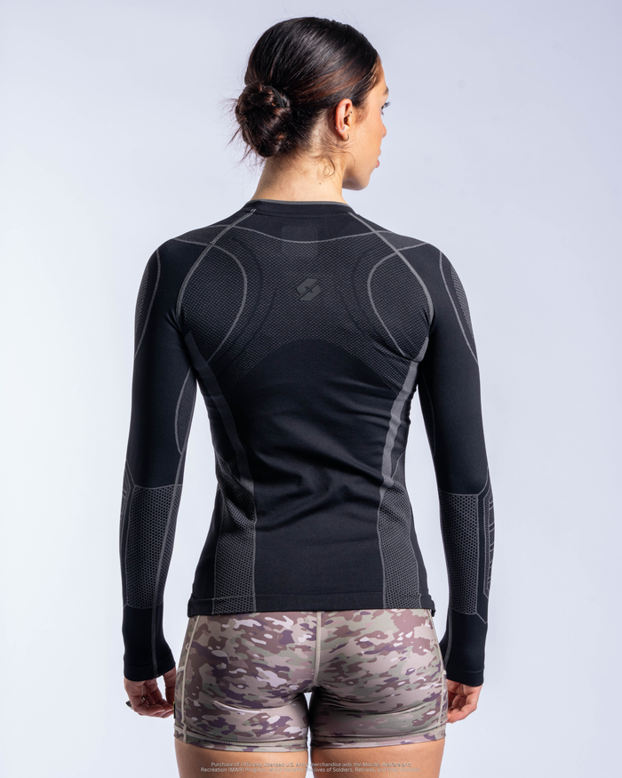 U.S. Army SX-013: WOMENS PT COMPRESSION LONG SLEEVE - Stealth