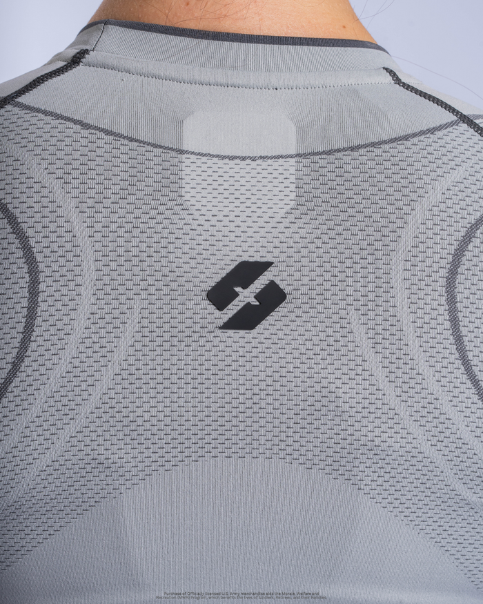 U.S. Army SX-013: WOMENS PT COMPRESSION LONG SLEEVE - Steel