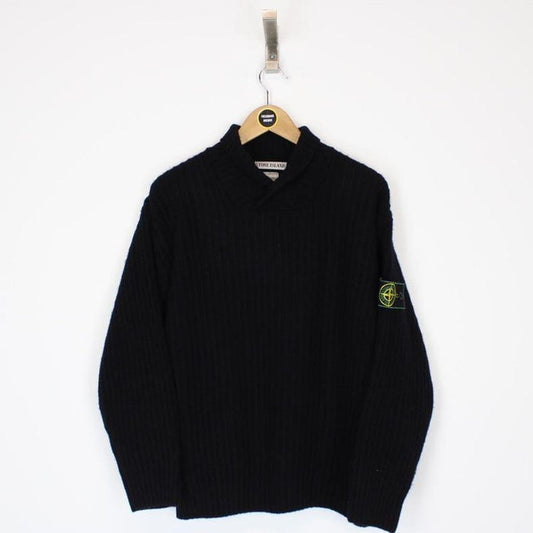 Vintage 80s Stone Island Wool Jumper Small