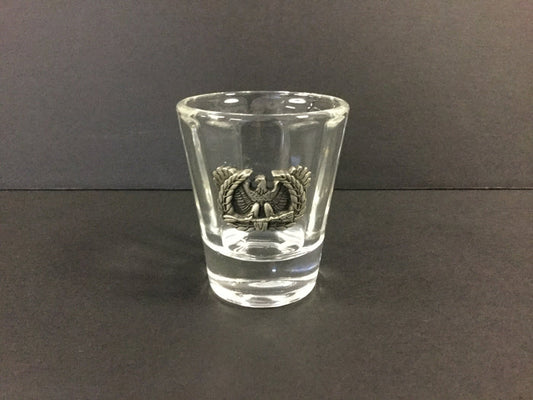 Warrant Officer Pewter Emblem Shot Glass