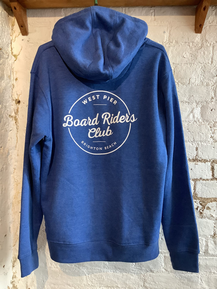 West Pier Hoodie - ‘West Pier - Boardriders Club’  Logo - Royal Melange
