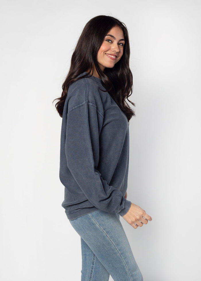 West Virginia Mountaineers Women's Clubhouse Original Corded Crew