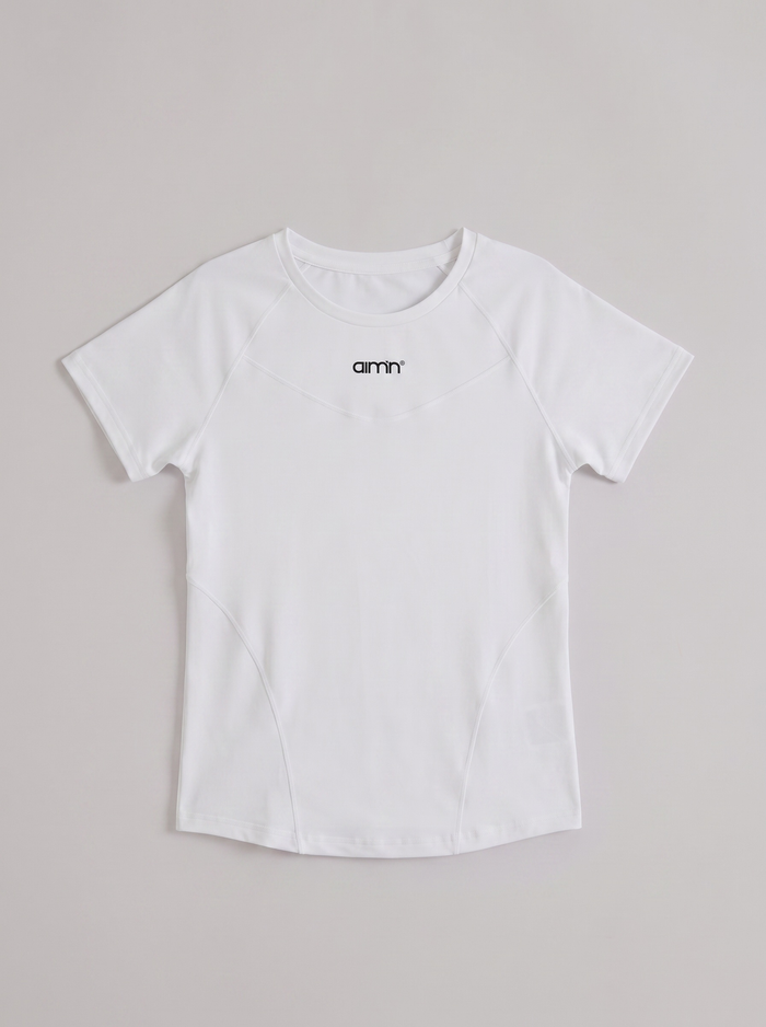 aim'n white Soft Basic Short Sleeve front view