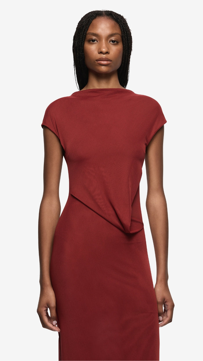 Willorin Layered Maxi Dress in Sangria